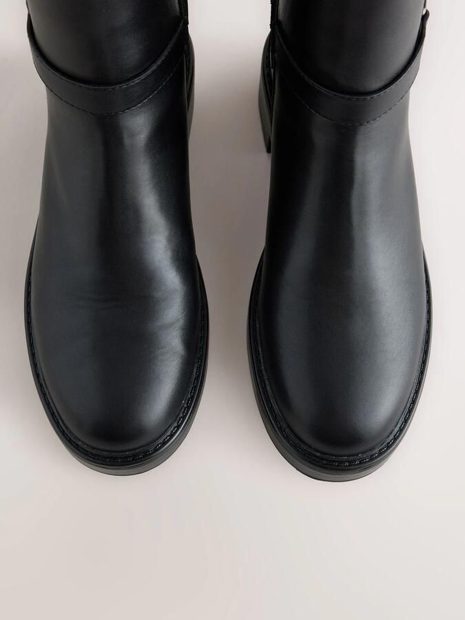 Next Dames Forever Comfort Chelsea-enkellaarzen met knoop Zwart - Foto 2