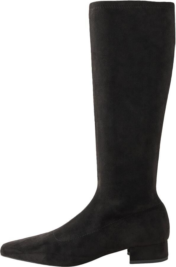 Next Dames Forever Comfort kniehoge laarzen met spitse neus en extra brede pasvorm Zwart