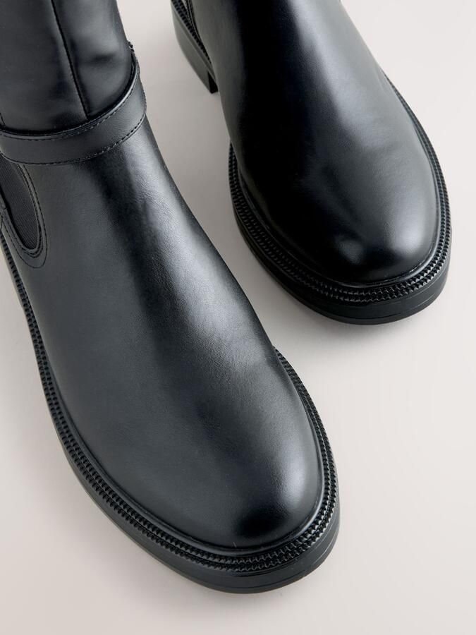Next Dames Forever Comfort ruiterlaarzen met gespdetail Zwart - Foto 7