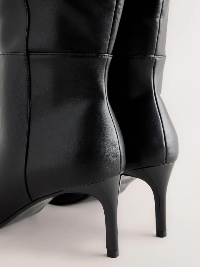 Next Dames Forever Comfort knielaarzen met puntneus en smalle schacht Zwart - Foto 3