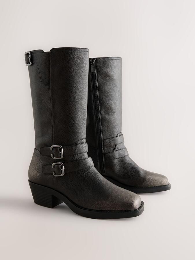 Next Dames Forever Comfort kniehoge motorlaarzen Zwart - Foto 4