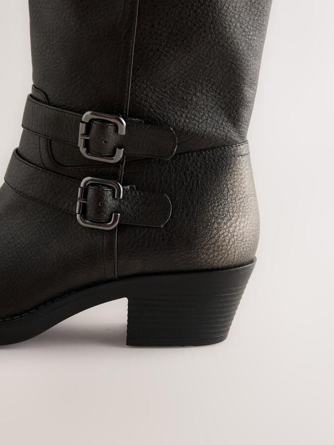 Next Dames Forever Comfort kniehoge motorlaarzen Zwart - Foto 5