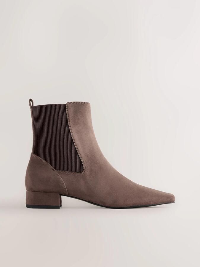 Next Dames Forever Comfort Chelsea-enkellaarzen met puntige neus Bruin - Foto 2