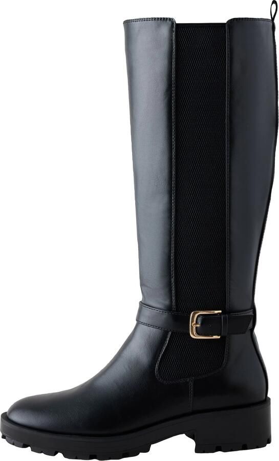 Next Dames Forever Comfort casual knielaarzen met gesp Zwart