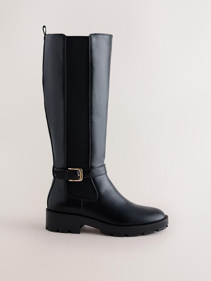 Next Dames Forever Comfort casual knielaarzen met gesp Zwart - Foto 2
