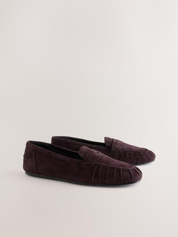 Next Dames Forever Comfort suède loafers met franjes Bruin - Foto 3