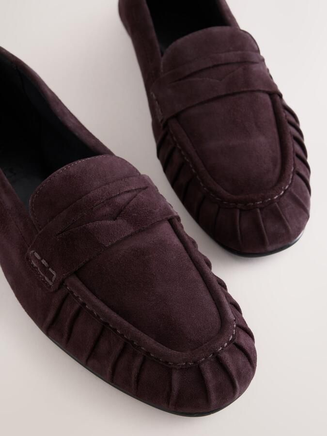 Next Dames Forever Comfort suède loafers met franjes Bruin - Foto 5