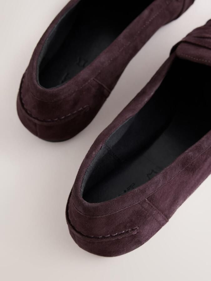 Next Dames Forever Comfort suède loafers met franjes Bruin - Foto 6