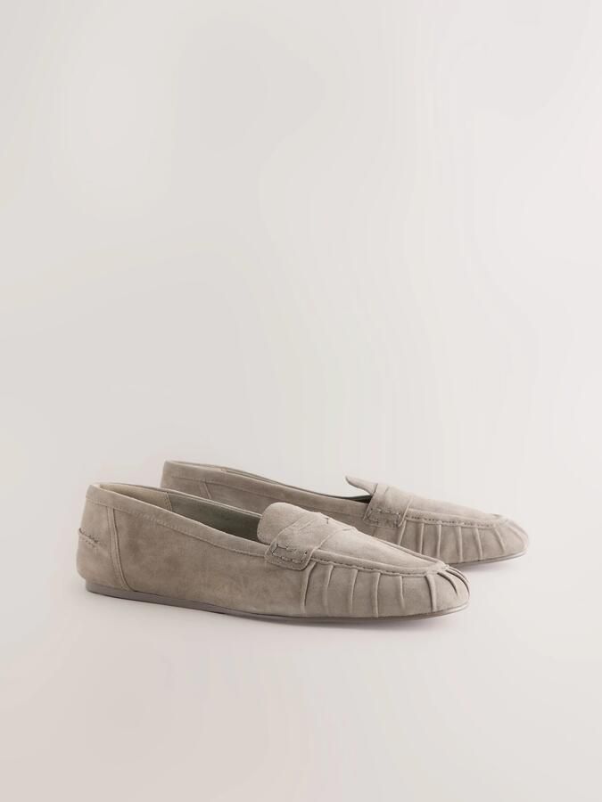 Next Dames Forever Comfort suède loafers met franjes Groen - Foto 2
