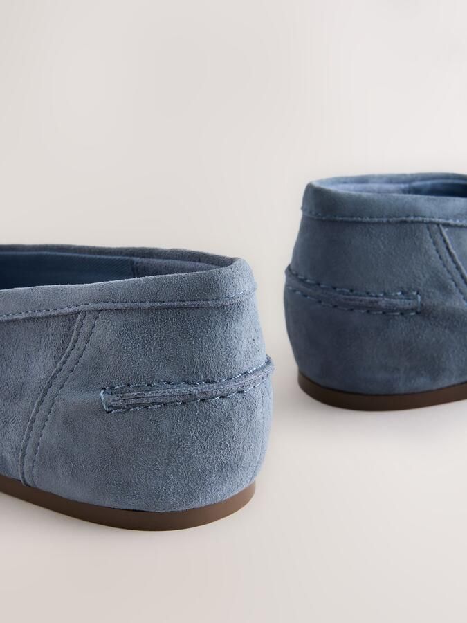 Next Dames Forever Comfort suède loafers met franjes Blauw - Foto 6