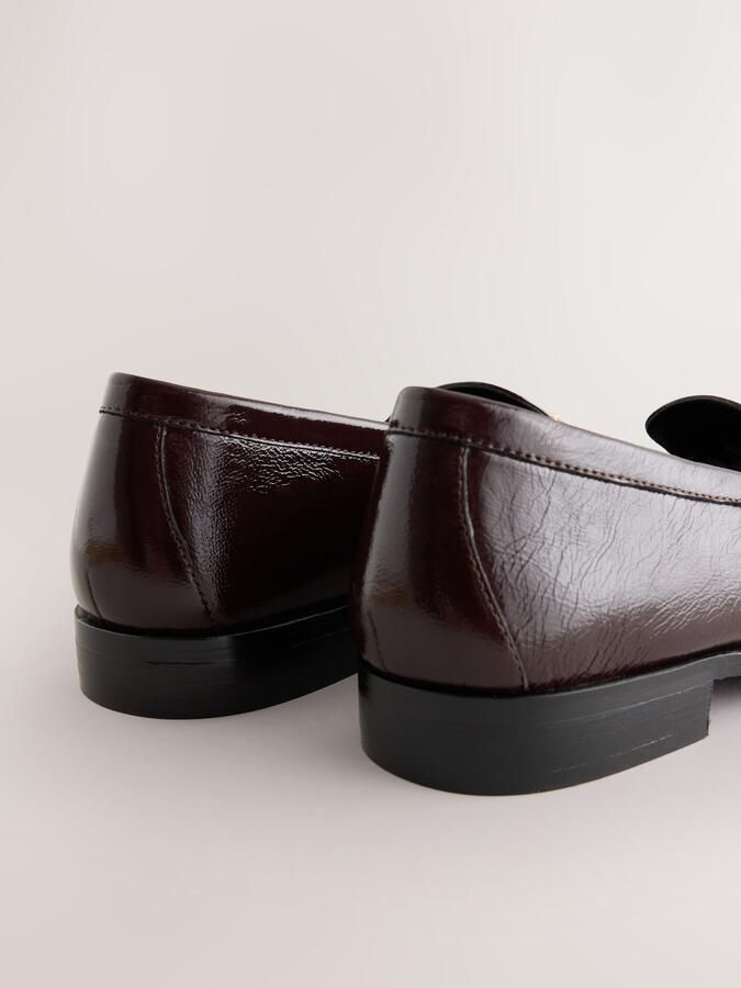 Next Dames Forever Comfort leren loafers met rand Rood - Foto 2