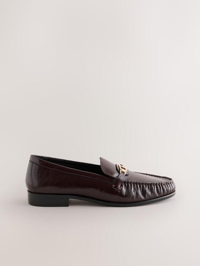Next Dames Forever Comfort leren loafers met rand Rood - Foto 4