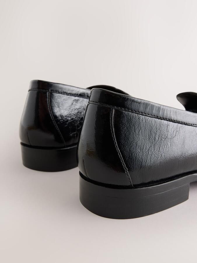 Next Dames Forever Comfort leren loafers met rand Zwart - Foto 6