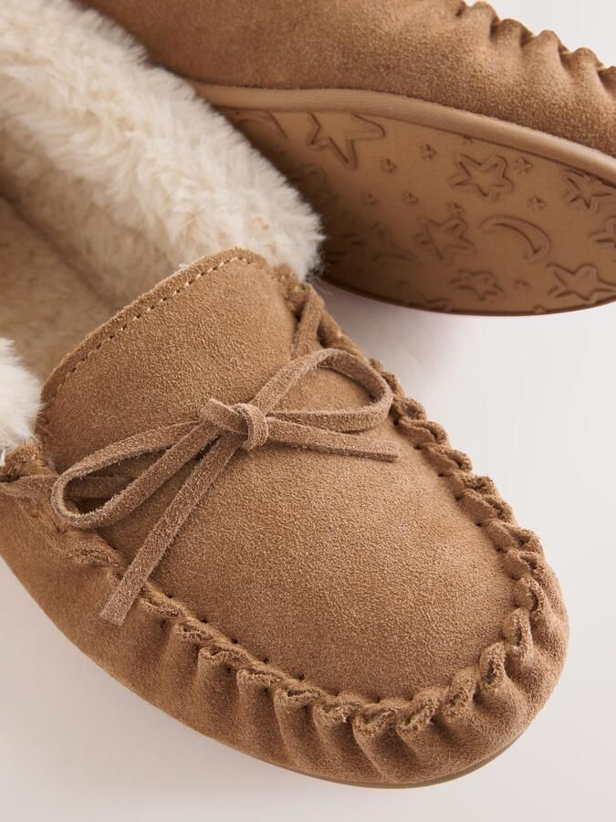 Next Dames Suède moccasinpantoffels Bruin - Foto 5