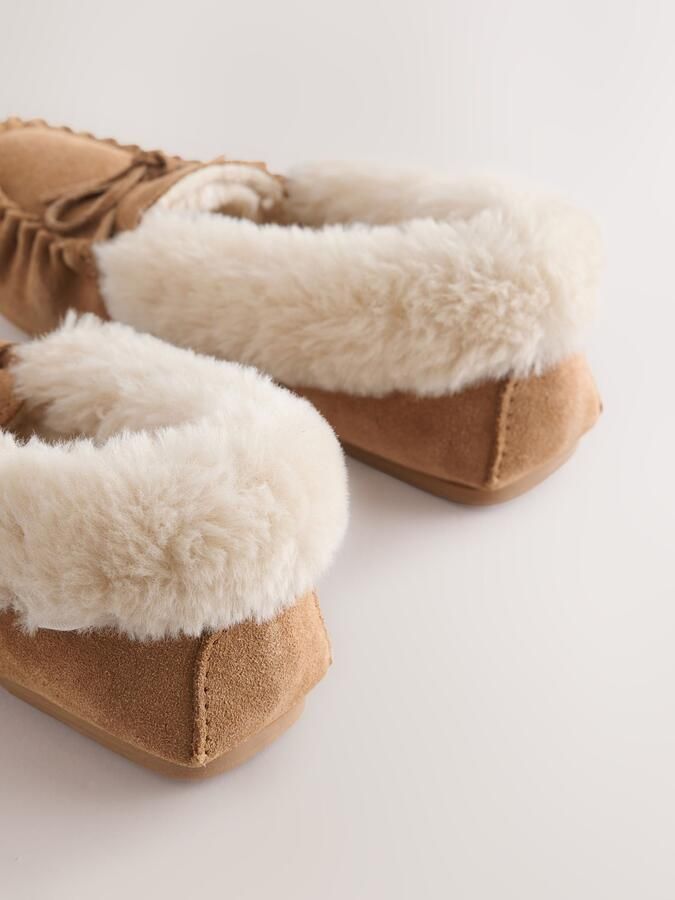 Next Dames Suède moccasinpantoffels Bruin - Foto 6