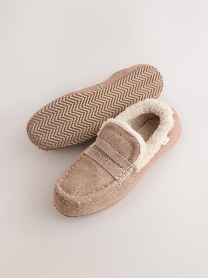 Next Dames Suède moccasinpantoffels Bruin - Foto 2