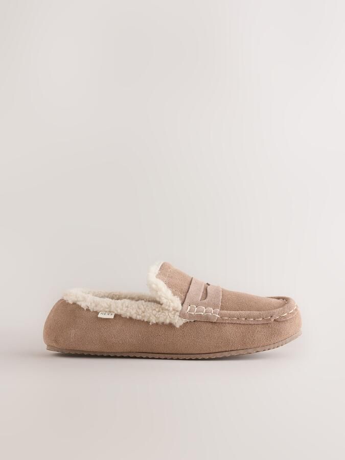 Next Dames Suède moccasinpantoffels Bruin - Foto 3