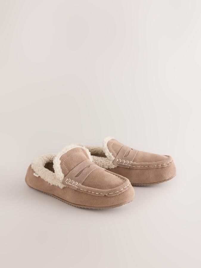Next Dames Suède moccasinpantoffels Bruin - Foto 4