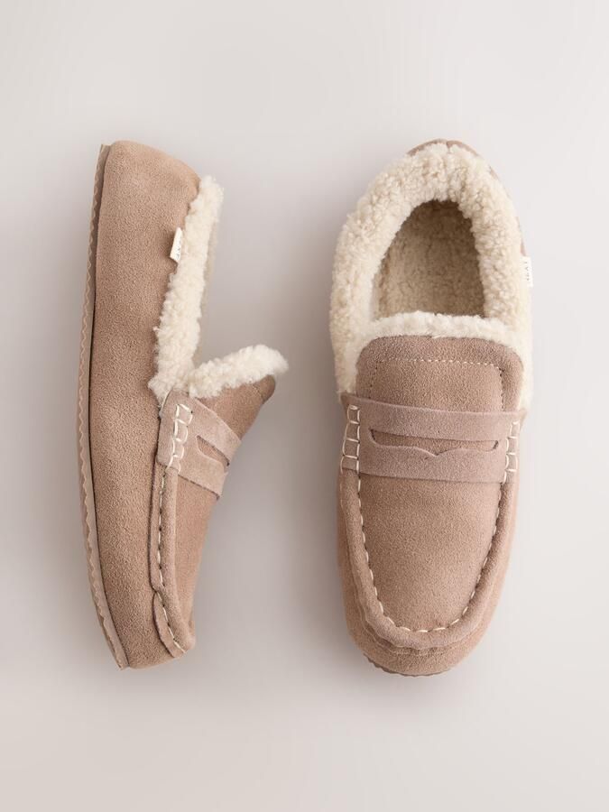 Next Dames Suède moccasinpantoffels Bruin - Foto 5