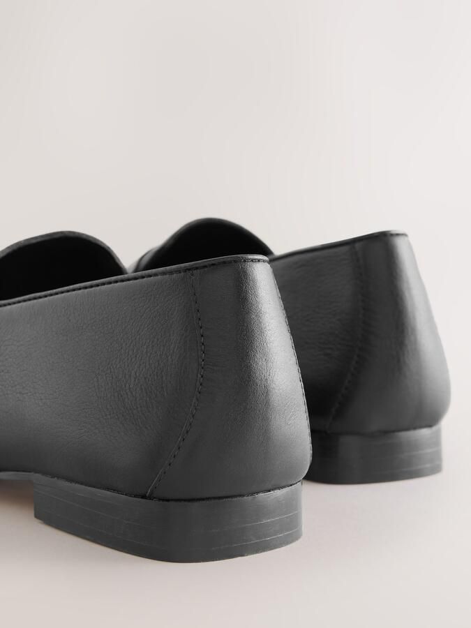 Next Dames N. Premium loafers met ronde neus en franjes Zwart - Foto 3