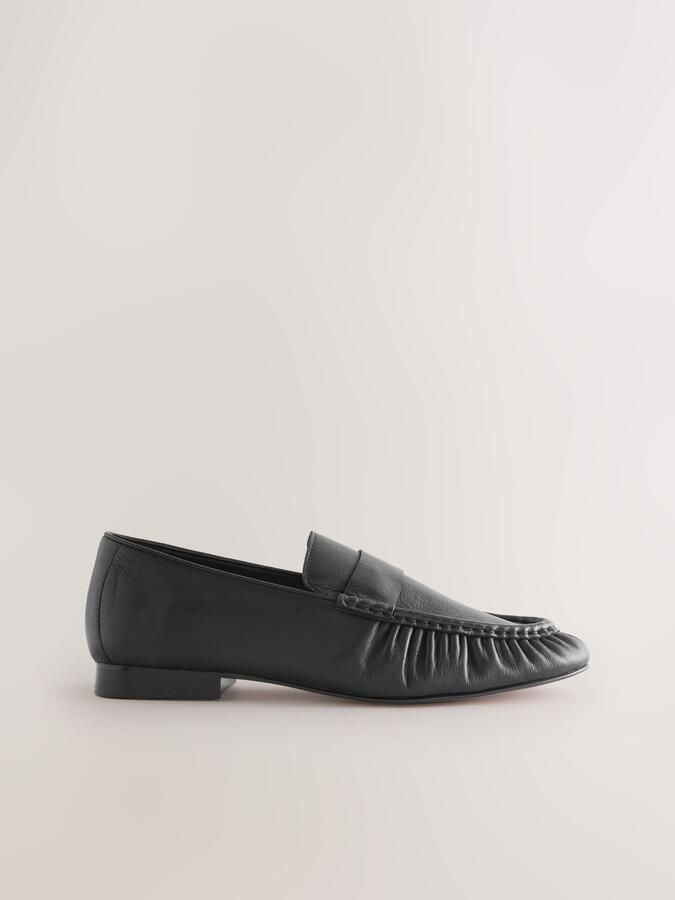 Next Dames N. Premium loafers met ronde neus en franjes Zwart - Foto 5