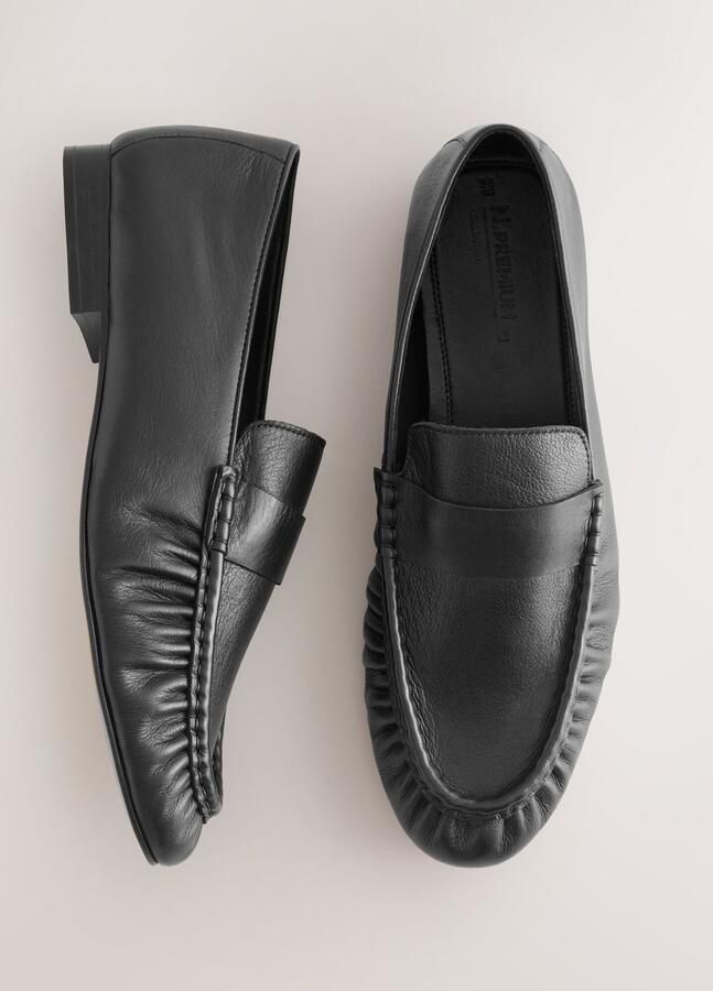 Next Dames N. Premium loafers met ronde neus en franjes Zwart - Foto 4
