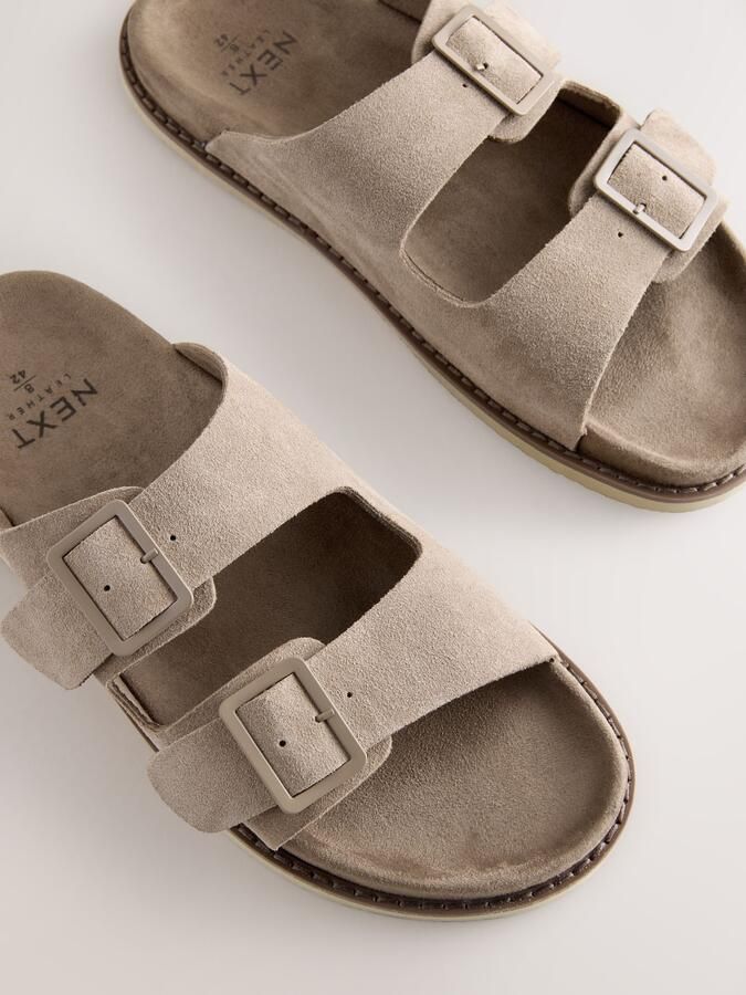 Next Heren Sandalen met twee ton sur ton gespen Naturel - Foto 4