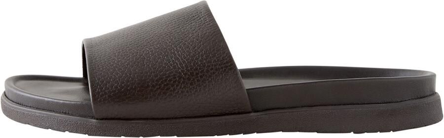 Next Heren Leren slippersandalen Bruin