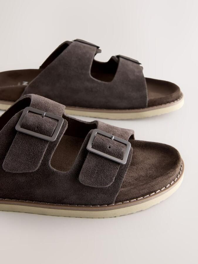 Next Heren Sandalen met twee ton sur ton gespen Bruin - Foto 3