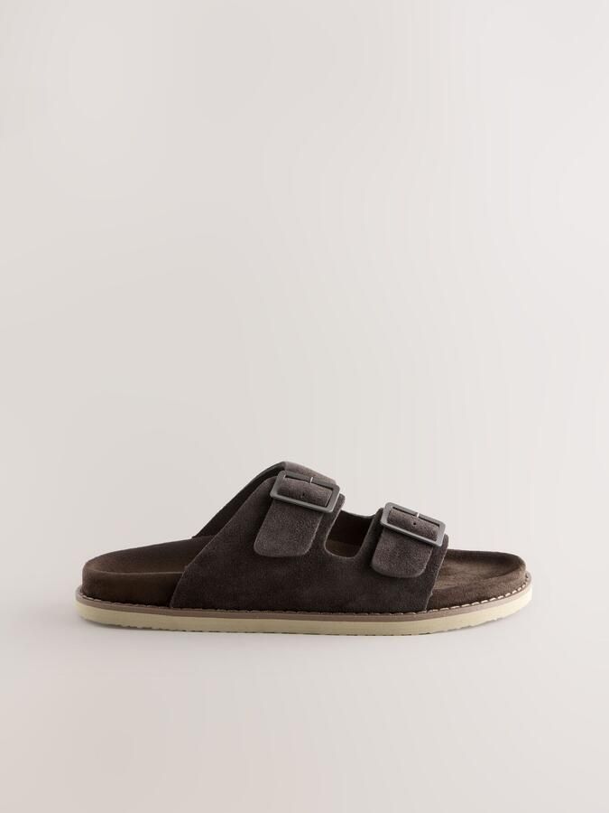 Next Heren Sandalen met twee ton sur ton gespen Bruin - Foto 4