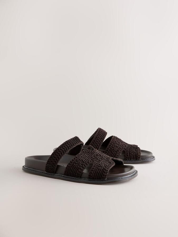 Next Dames Forever Comfort geweven sandalen met voetbed Bruin - Foto 5
