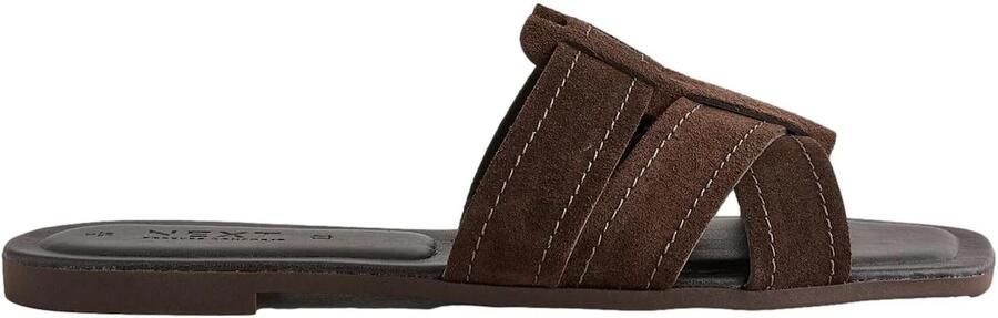 Next Dames Forever Comfort muilsandalen met stiksels en extra brede pasvorm Bruin - Foto 8