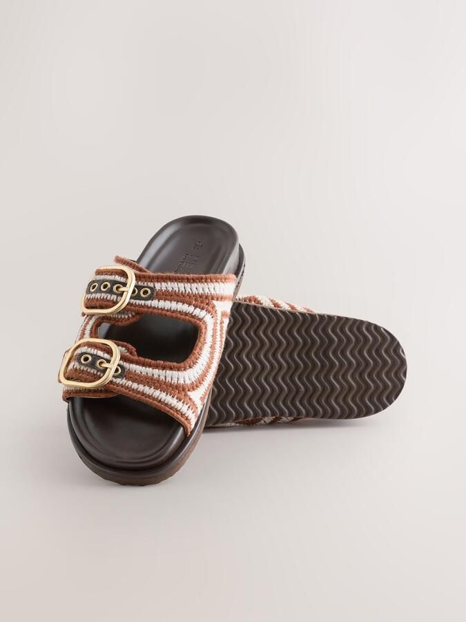 Next Muiltjes 'Forever Comfort' chocoladebruin offwhite - Foto 3