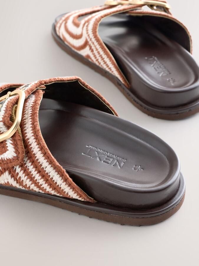 Next Muiltjes 'Forever Comfort' chocoladebruin offwhite - Foto 4