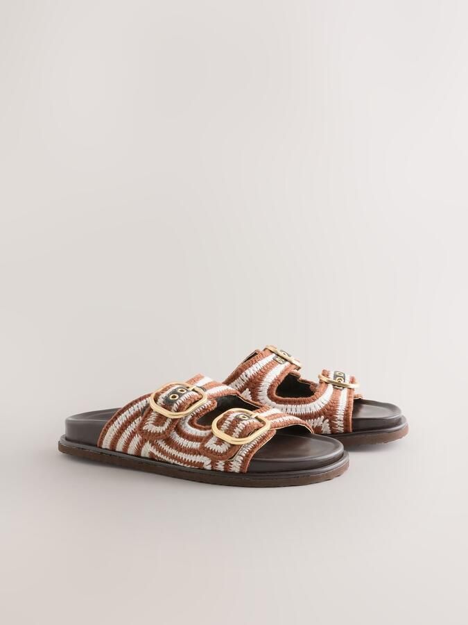 Next Muiltjes 'Forever Comfort' chocoladebruin offwhite - Foto 5