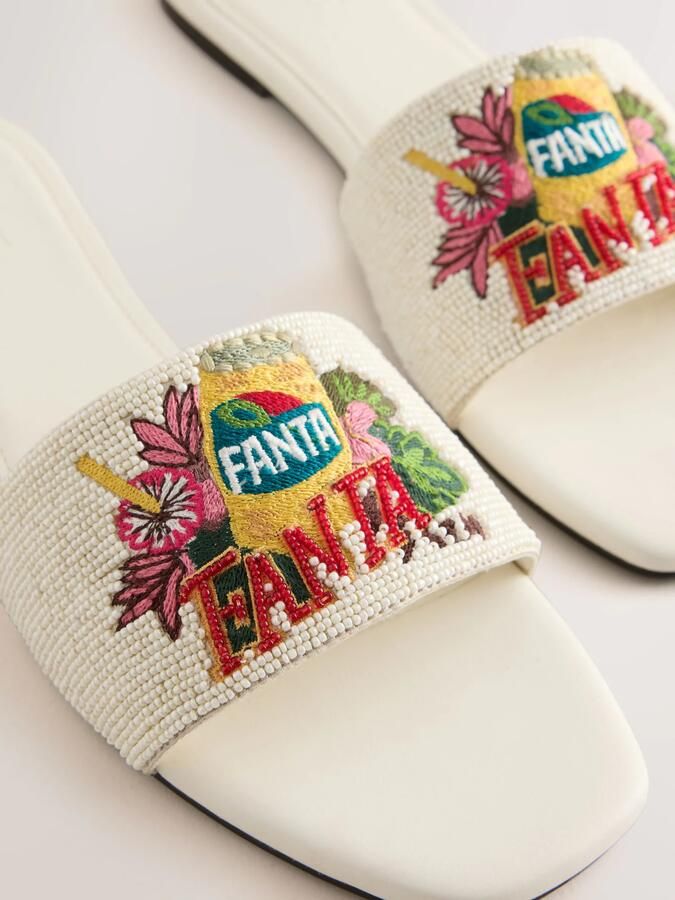 Next Dames Forever Comfort Fanta-muiltjes met versieringen Wit - Foto 6