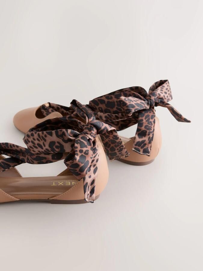 Next Dames Forever Comfort tweedelige ballerina's met strik Huidkleur - Foto 2