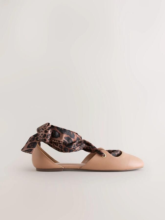 Next Dames Forever Comfort tweedelige ballerina's met strik Huidkleur - Foto 5