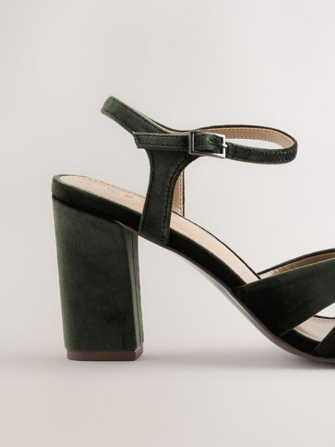 Next Dames Forever Comfort sandalen met blokhakken Groen - Foto 4