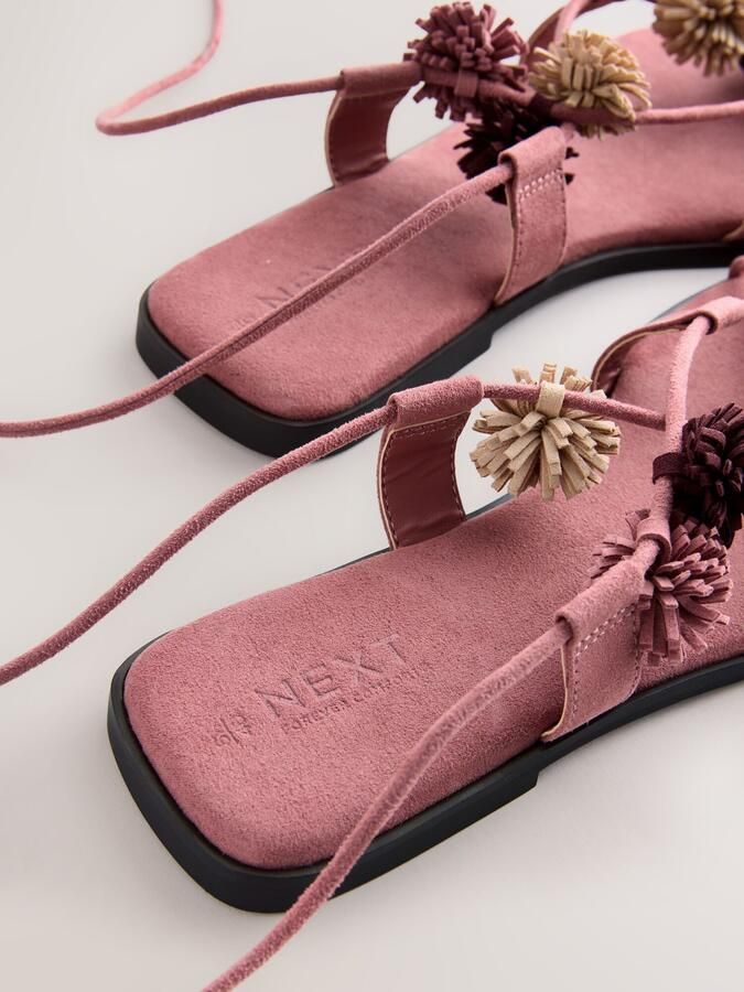 Next Sandaal 'Forever Comfort' beige oudroze wijnrood - Foto 4