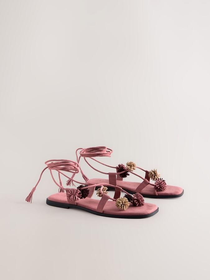 Next Sandaal 'Forever Comfort' beige oudroze wijnrood - Foto 5