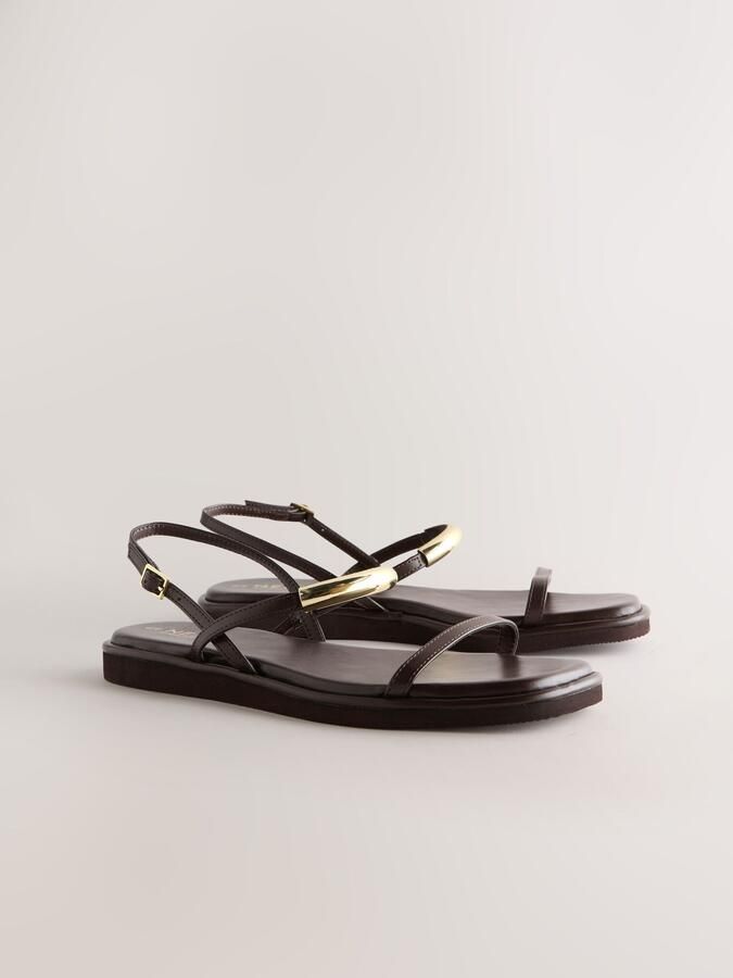 Next Sandaal 'Forever Comfort' chocoladebruin goud - Foto 5