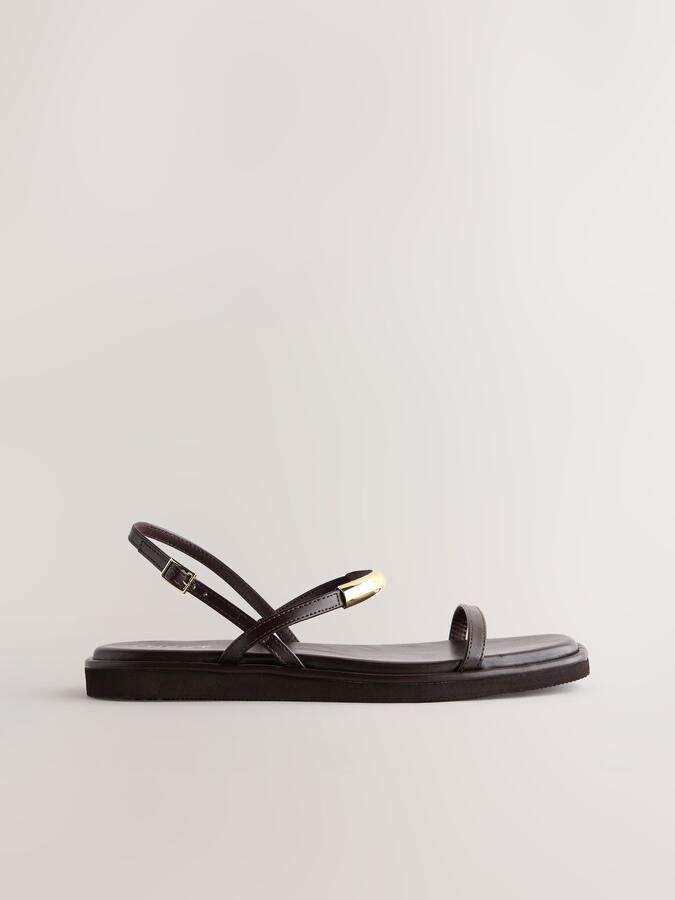 Next Sandaal 'Forever Comfort' chocoladebruin goud - Foto 6