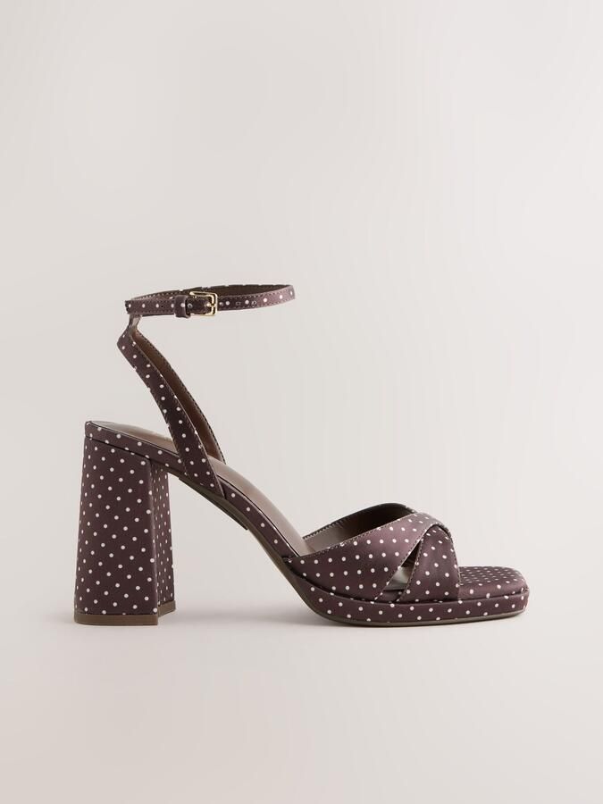 Next Dames Forever Comfort sandalen met plateauzool Bruin - Foto 2