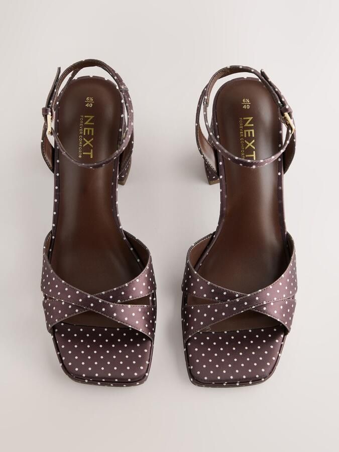 Next Dames Forever Comfort sandalen met plateauzool Bruin - Foto 3