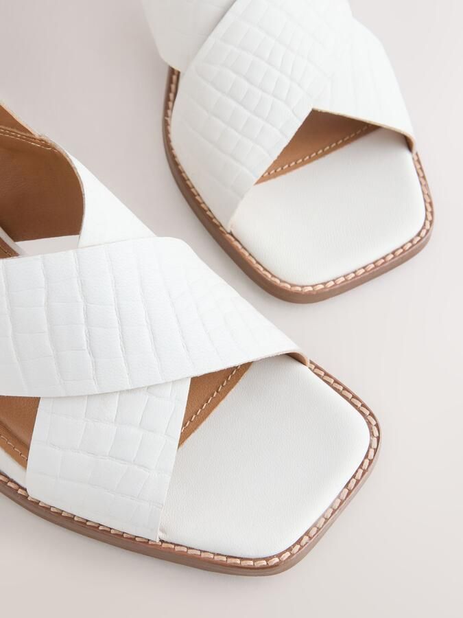 Next Dames Forever Comfort Cross-over-schoenen met blokhak Crème - Foto 3