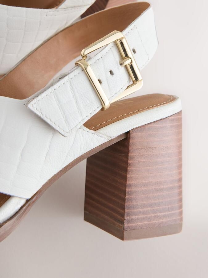 Next Dames Forever Comfort Cross-over-schoenen met blokhak Crème - Foto 4