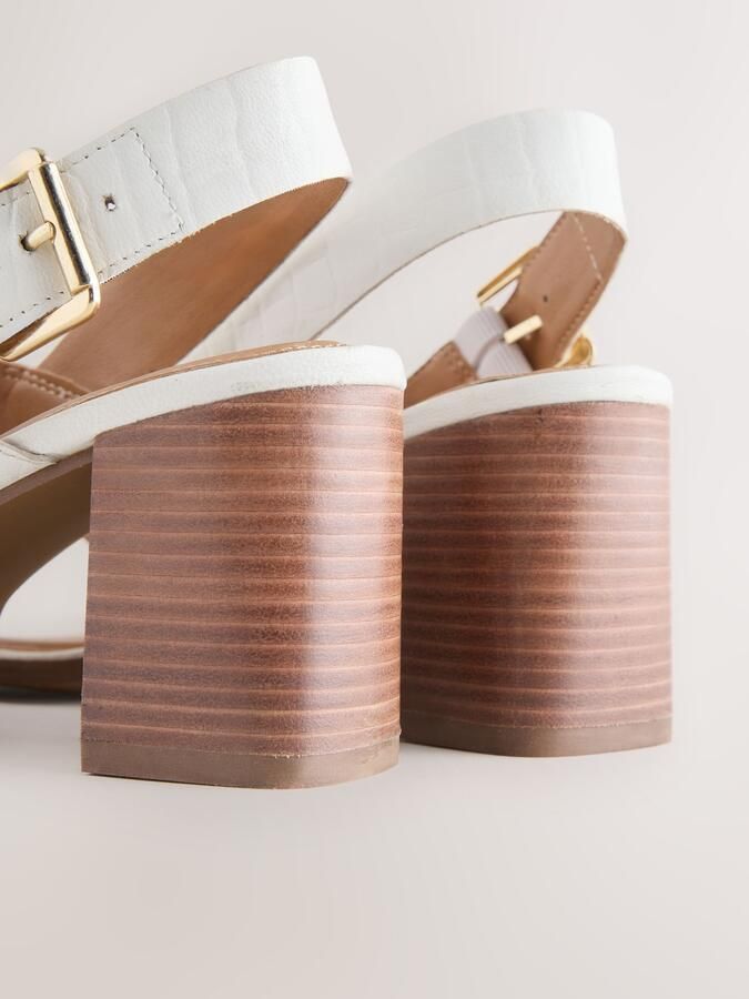 Next Dames Forever Comfort Cross-over-schoenen met blokhak Crème - Foto 6