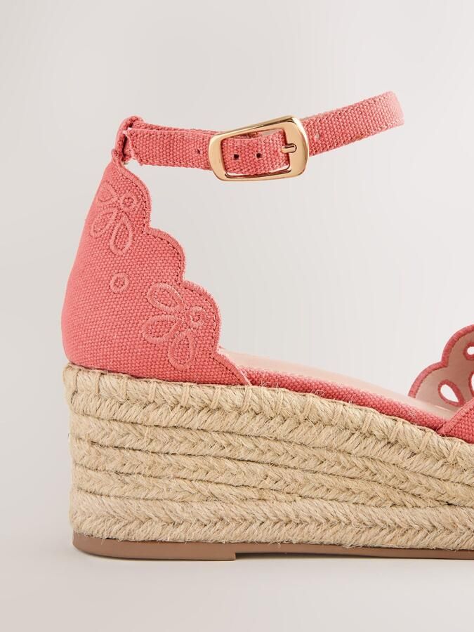 Next Dames Forever Comfort met broderie versierde sleehakken met open neus Roze - Foto 5