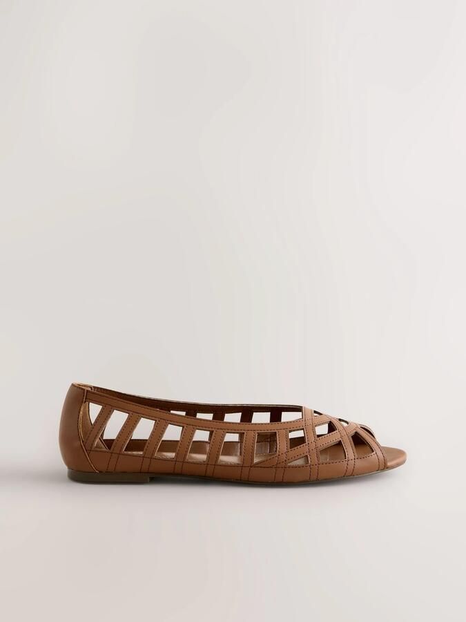 Next Dames Forever Comfort lage schoenen met open neus Bruin - Foto 2